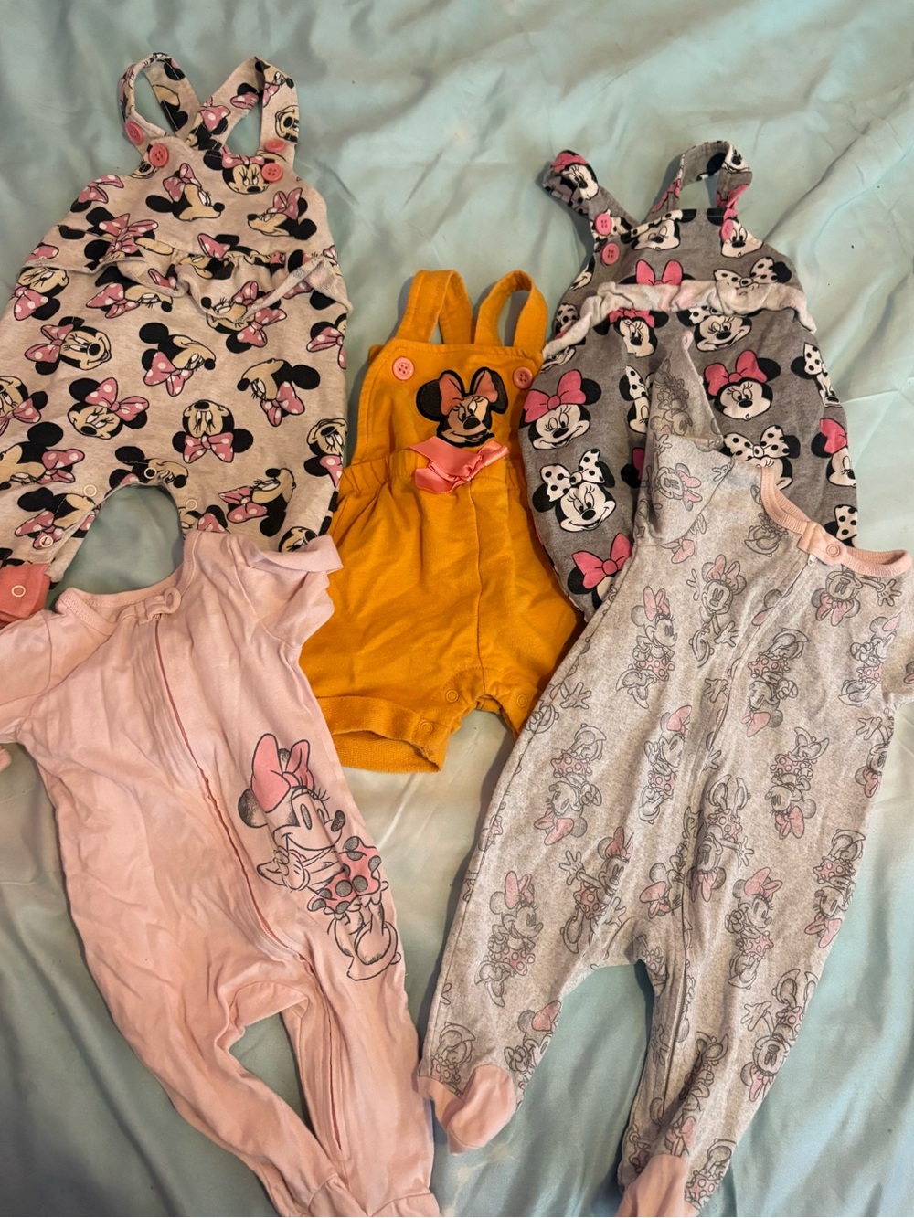 Disney Minnie Mouse One-Piece Bundle - Pink, Gray & Mustard